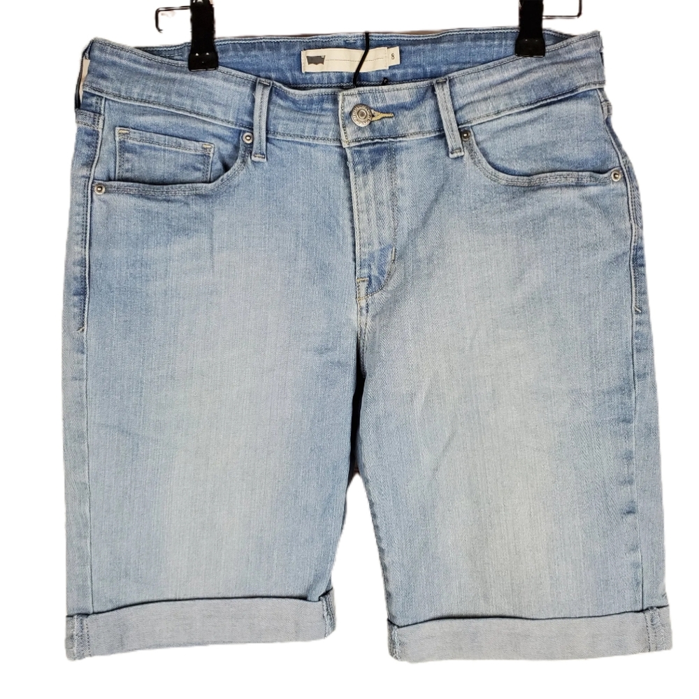 Levi's Mid-Rise Cuffed Bermuda Jean Shorts Size 8